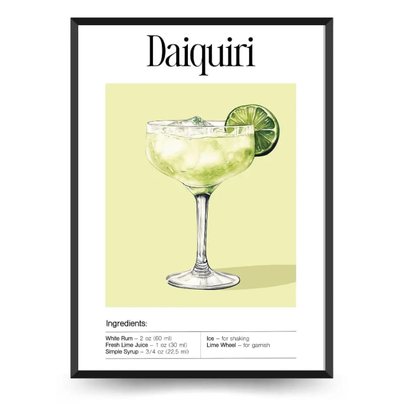 تابلو دکوراتیو کافه طرح نوشیدنی Daiquiri