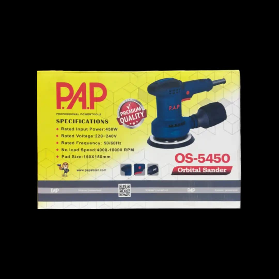 سنباده لرزان گرد اوربیتال 150 میلیمتر pap پی ای پی مدل OS-5450 — تصویر ۳