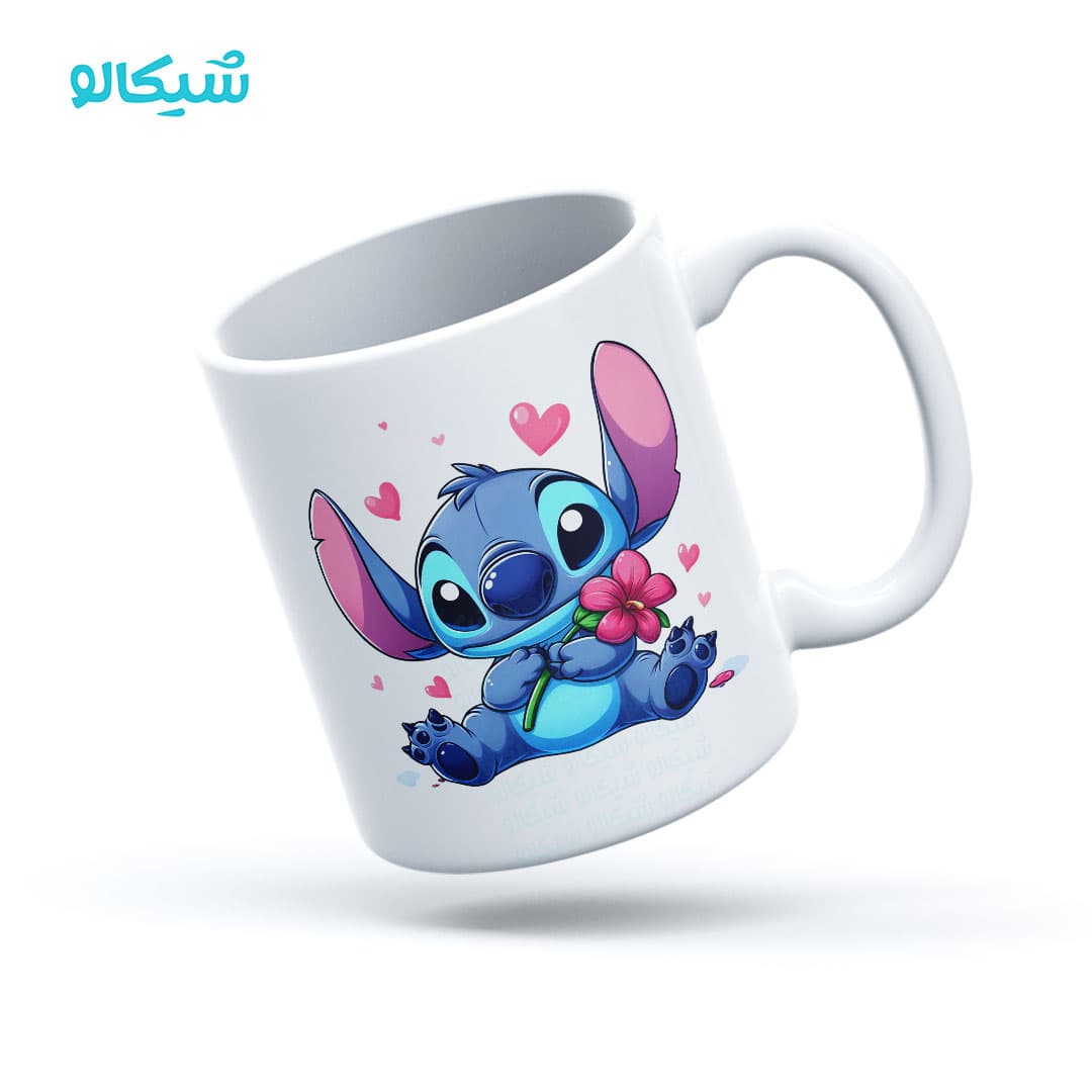 ماگ استیچ گل به دست
