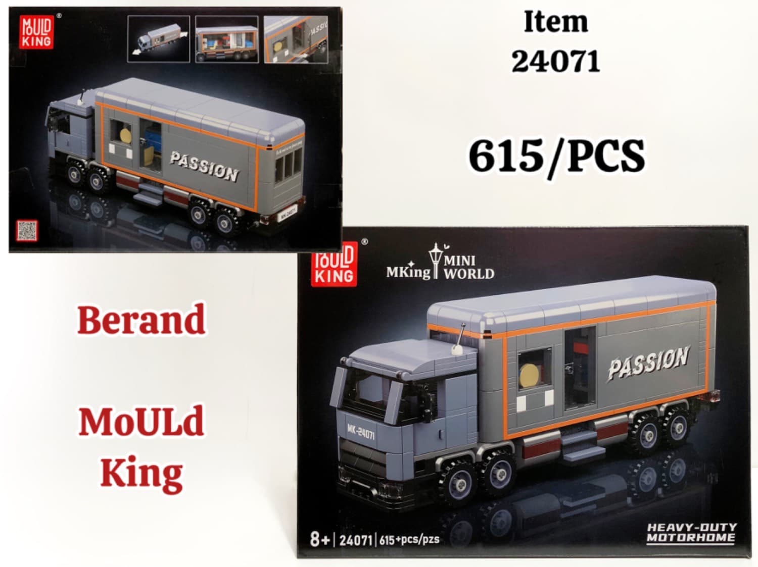 لگو ماشین کمپر 615 قطعه برند MOULD KING