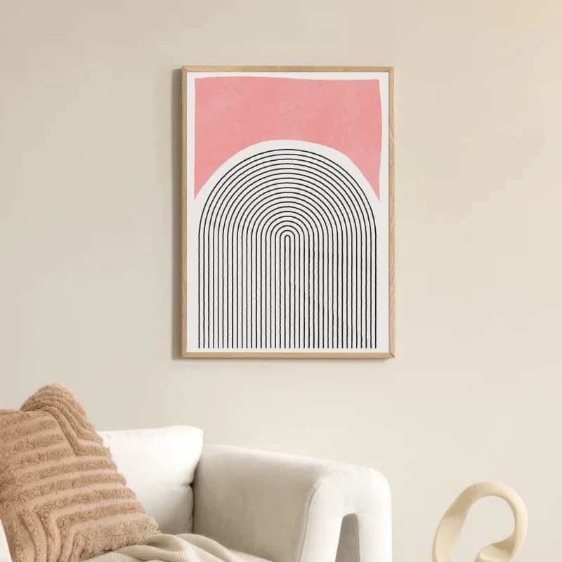 تابلو دکوراتیو چهار تکه طرح Geometric رنگی — تصویر ۶