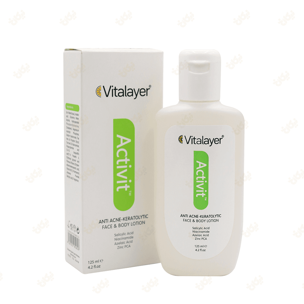 لوسیون ضد جوش و لایه بردار اکتی ویت(مناسب صورت و بدن) ویتالیر 125ml