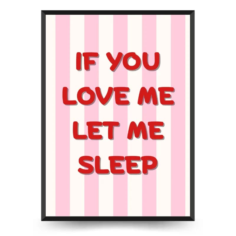 تابلو دکوراتیو فانتزی نوشته Let me sleep