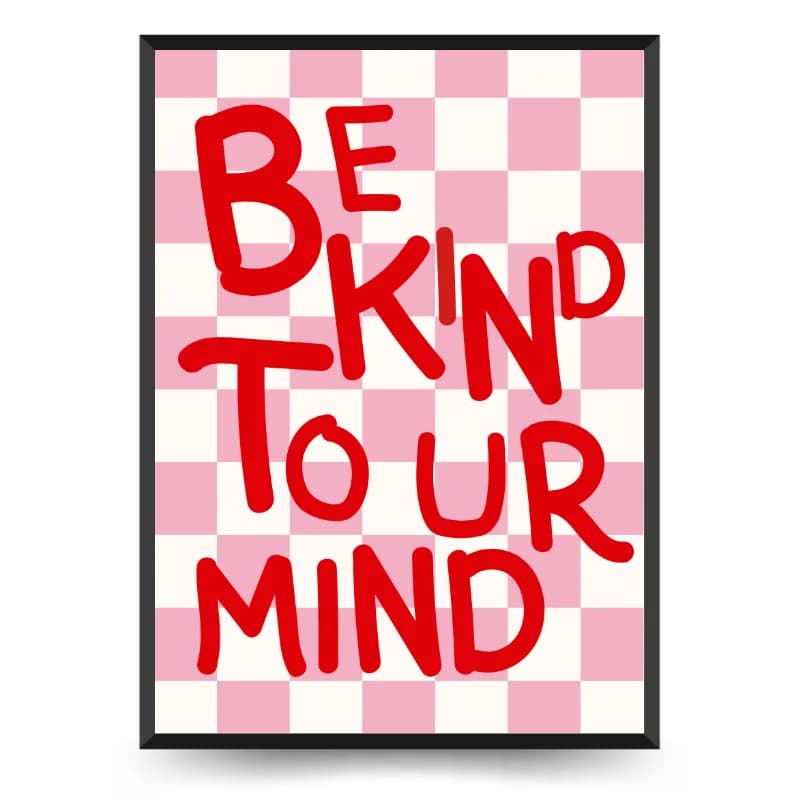 تابلو دکوراتیو فانتزی نوشته Be kind Mind