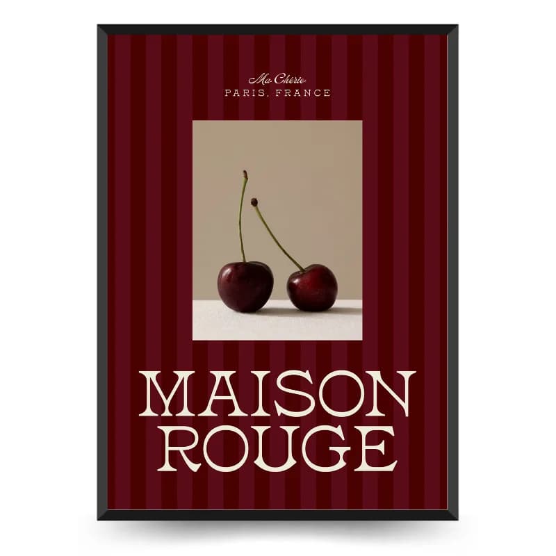 تابلو و پوستر فانتزی قرمز طرح Maison rouge