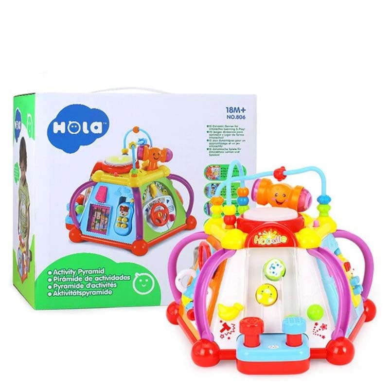 خانه شادی موزیکال هلی تویز Hola Toys مدل 806 | کلبه هوش چندکاره کودک با چراغ و صدا