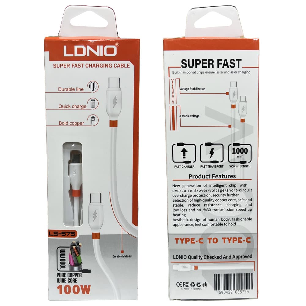 کابل دوسر USB-C سیلیکونی یک متری 100W مدل LS-574