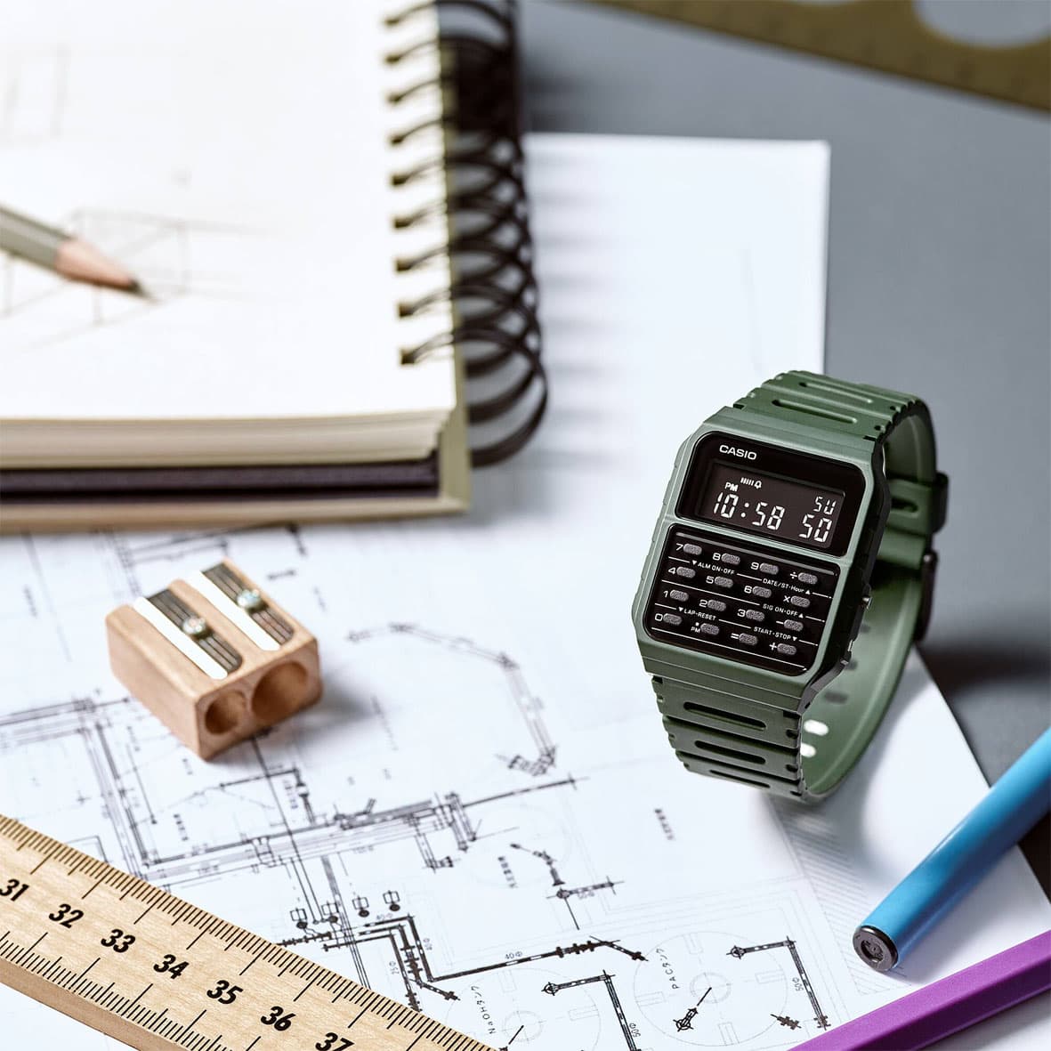 ساعت مچی زنانه/مردانه کاسیو جنرال Casio General مدل CA-53WF-3B — تصویر ۴