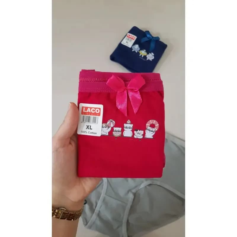 شورت زنانه نخی کش کاغذی برند لاکو سایز XL رنگبندی روزمره — تصویر ۲