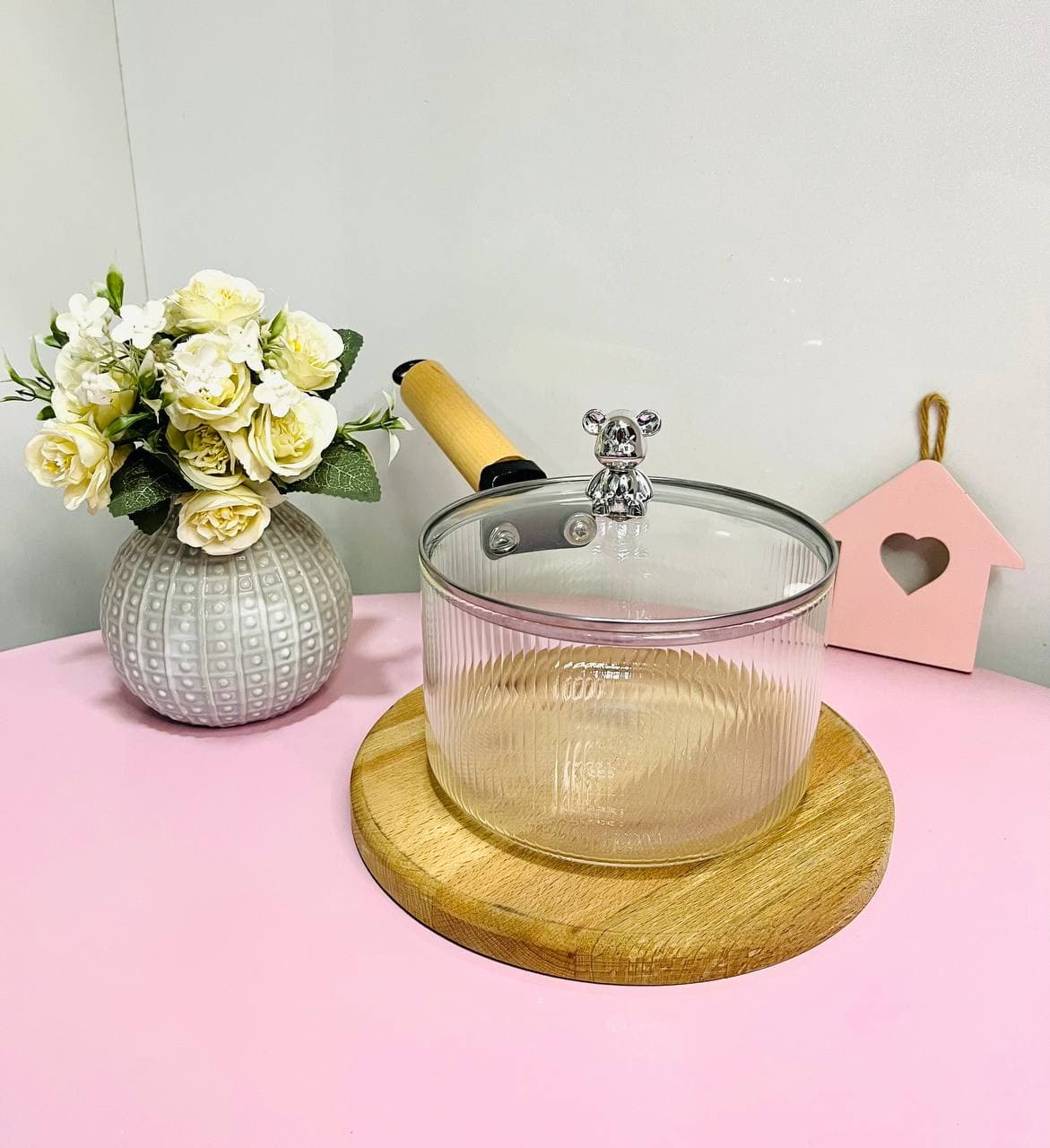 قابلمه پیرکس تک دسته شعله مستقیم 1.8 لیتری — تصویر ۳
