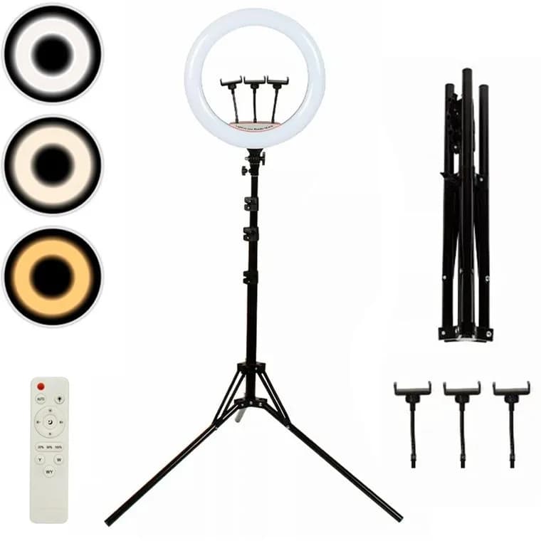 رینگ لایت 18 اینچ مدل LJJ-45 با پایه