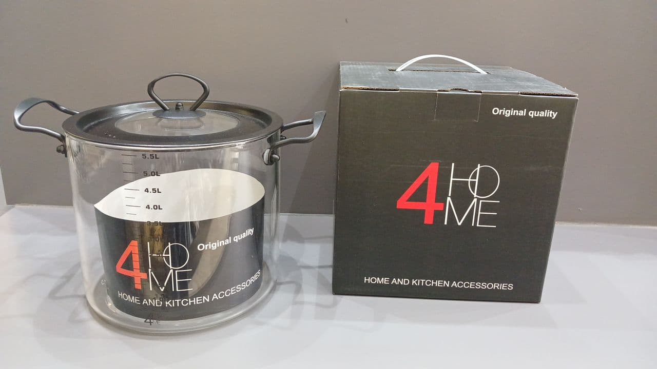 قابلمه پیرکس 5/5 لیتر برند 4Home