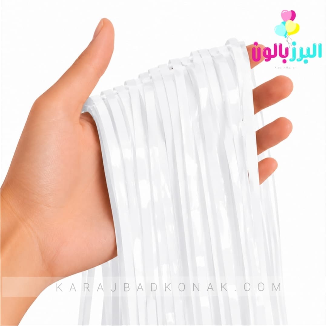 پرده متالایز رنگ سفید — تصویر ۲