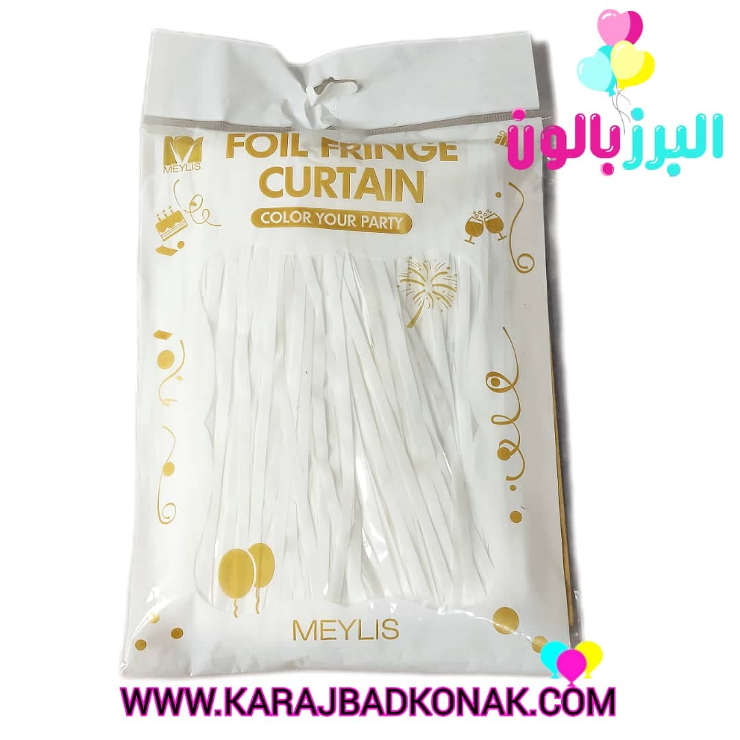 پرده متالایز رنگ سفید — تصویر ۳