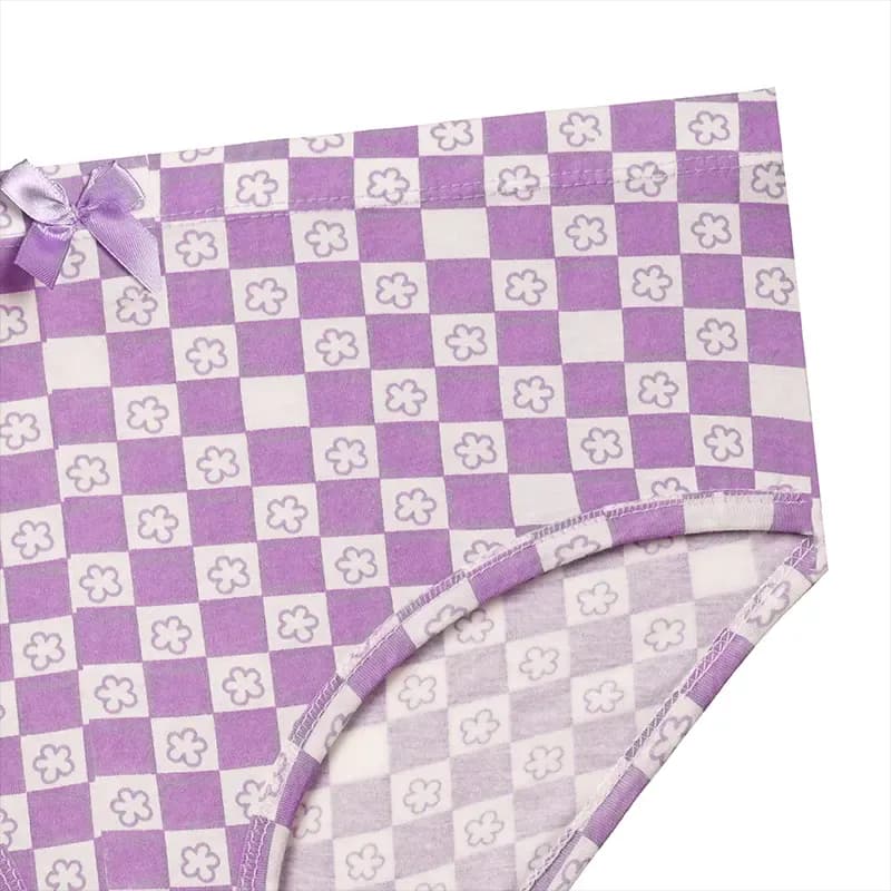 شورت زنانه اسلیپ نخی چهارخونه گلدار سایز 2XL برند ساحل — تصویر ۳