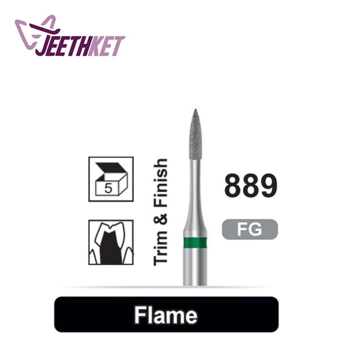 فرز الماسه تراش فلیم سوزنی کوتاه توربین/889_Flame — تصویر ۲