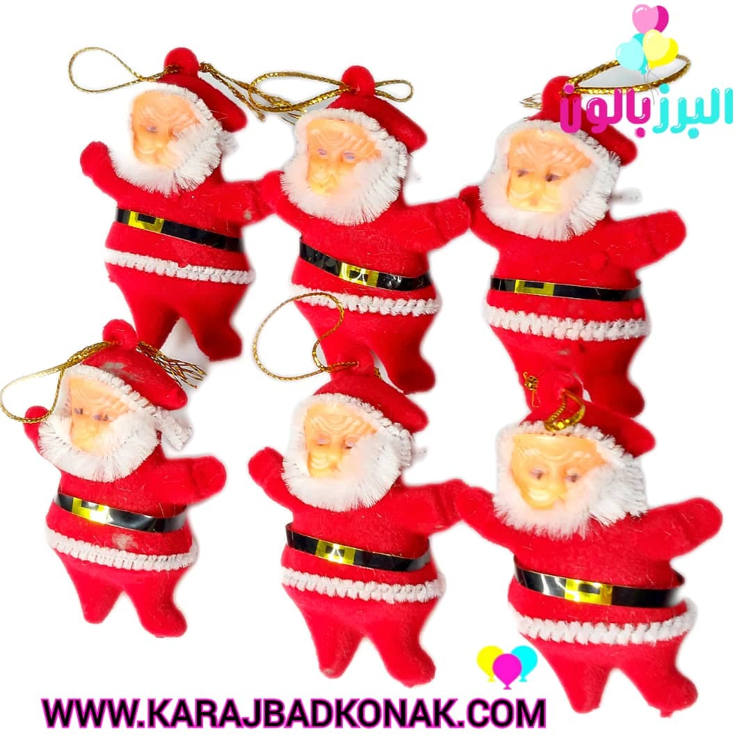 آویز بابانوئل کریسمس (6عددی)