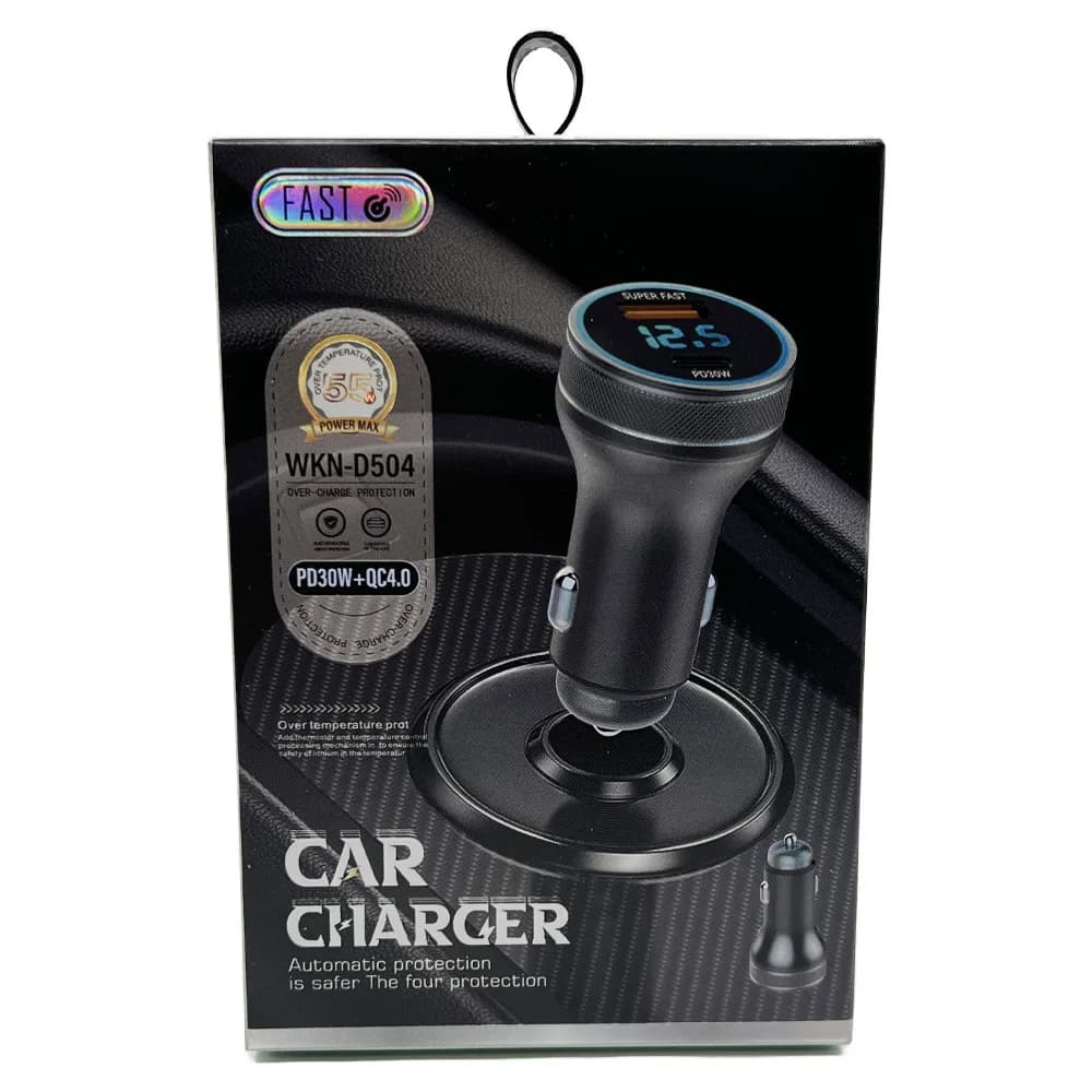 شارژر فندکی دو پورت 55W QC4 فست مدل D504