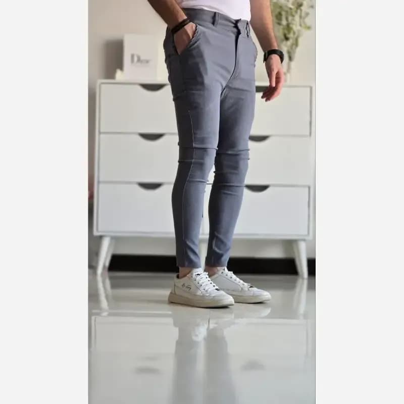 شلوار کتان اسپرت و جذب مردانه پارچه بنگال سایز بزرگ — تصویر ۷