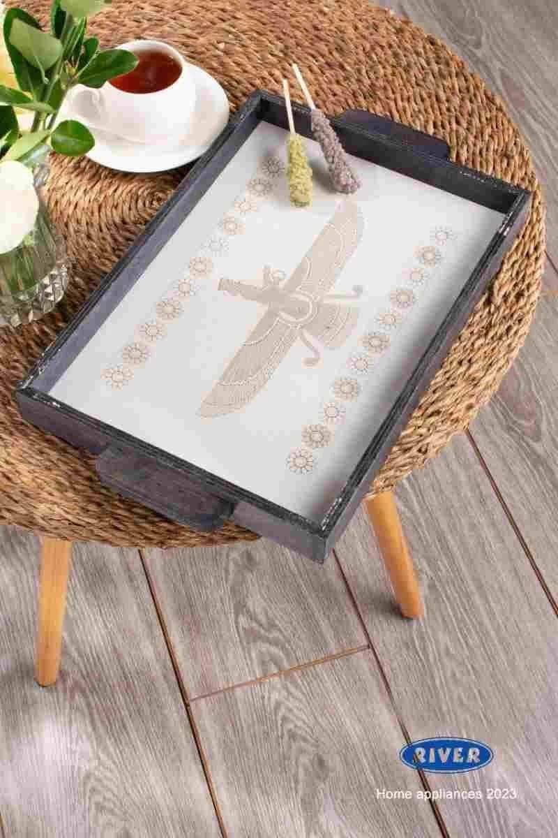 سینی چوبی فروهر رنگ میکس ریور کد 3229