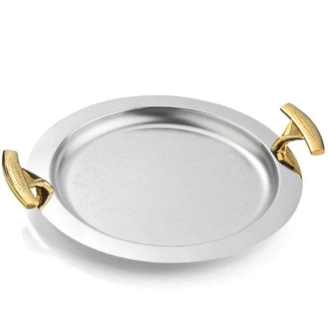 سینی دایره دسته طلایی Diamond ریور کد G1416