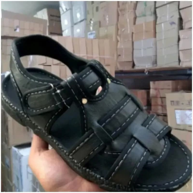 صندل مردانه چرم مدل زیتون طبی و سبک سایز 40 تا 44 — تصویر ۱۰