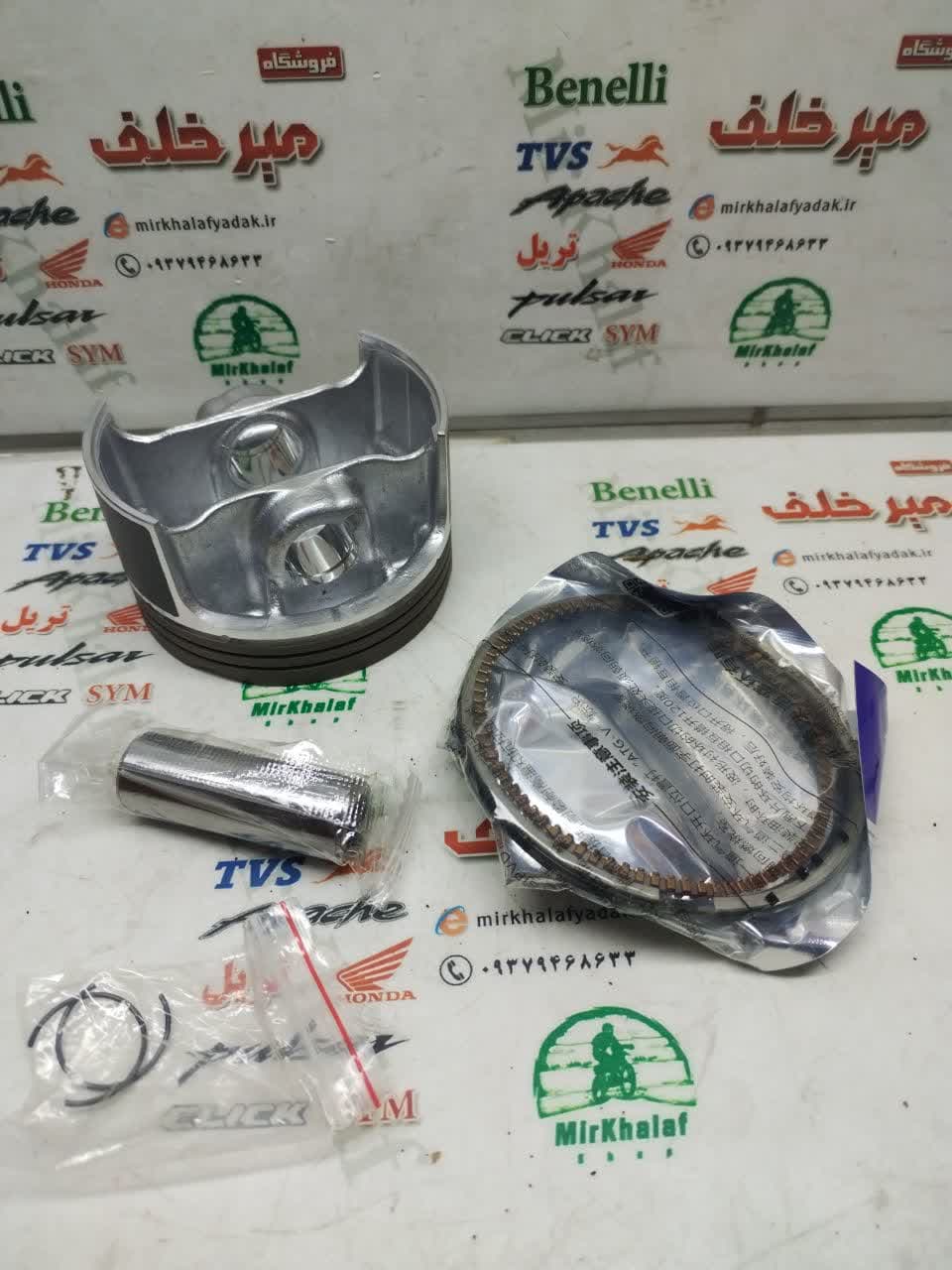 رینگ و پیستون (پستان) موتور بنلی 180 درجه 1 (شماره 0/100) — تصویر ۴