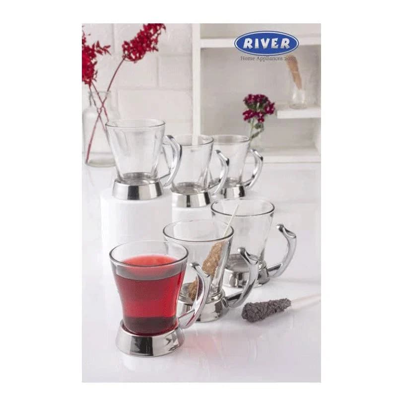 لیوان پافیلی نقره ای ریور کد WD 004