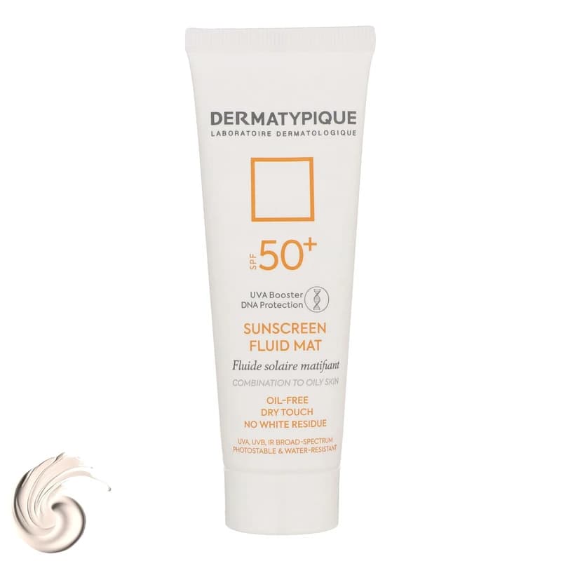 فلوئید ضدآفتاب بیرنگ درماتیپیک با SPF 50 مناسب پوست چرب حجم 50 میل
