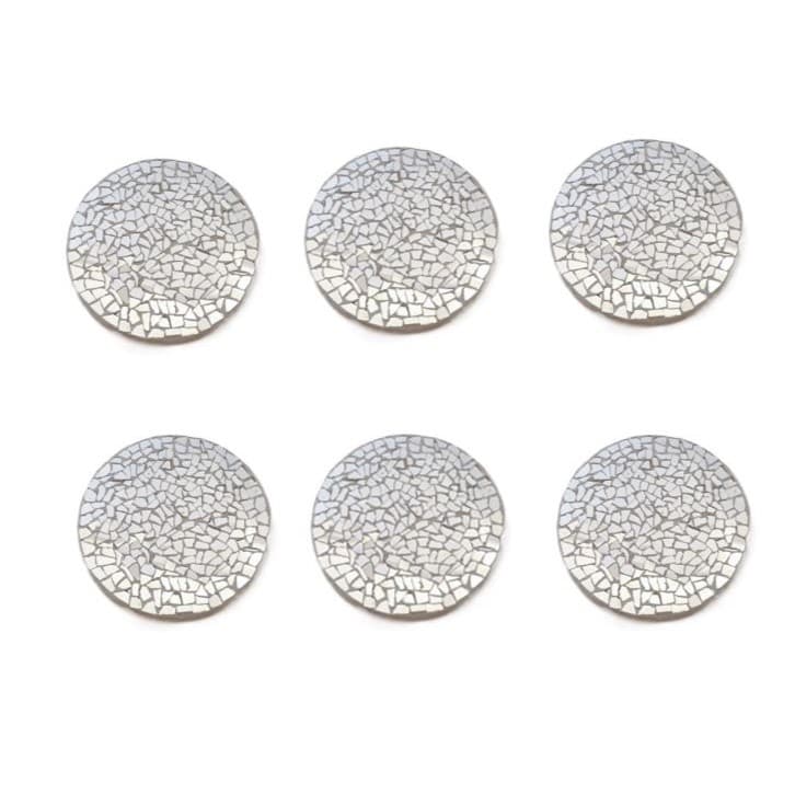 زیر لیوانی خط هنر بسته 6 عددی مدل آینه کاری کد kh009