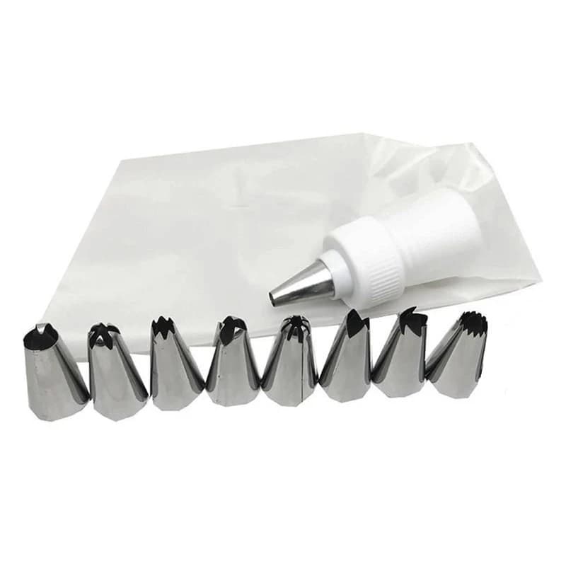 قیف خامه زن و ماسوره شیرینی پزی مدل G-1203 مجموعه 10عددی