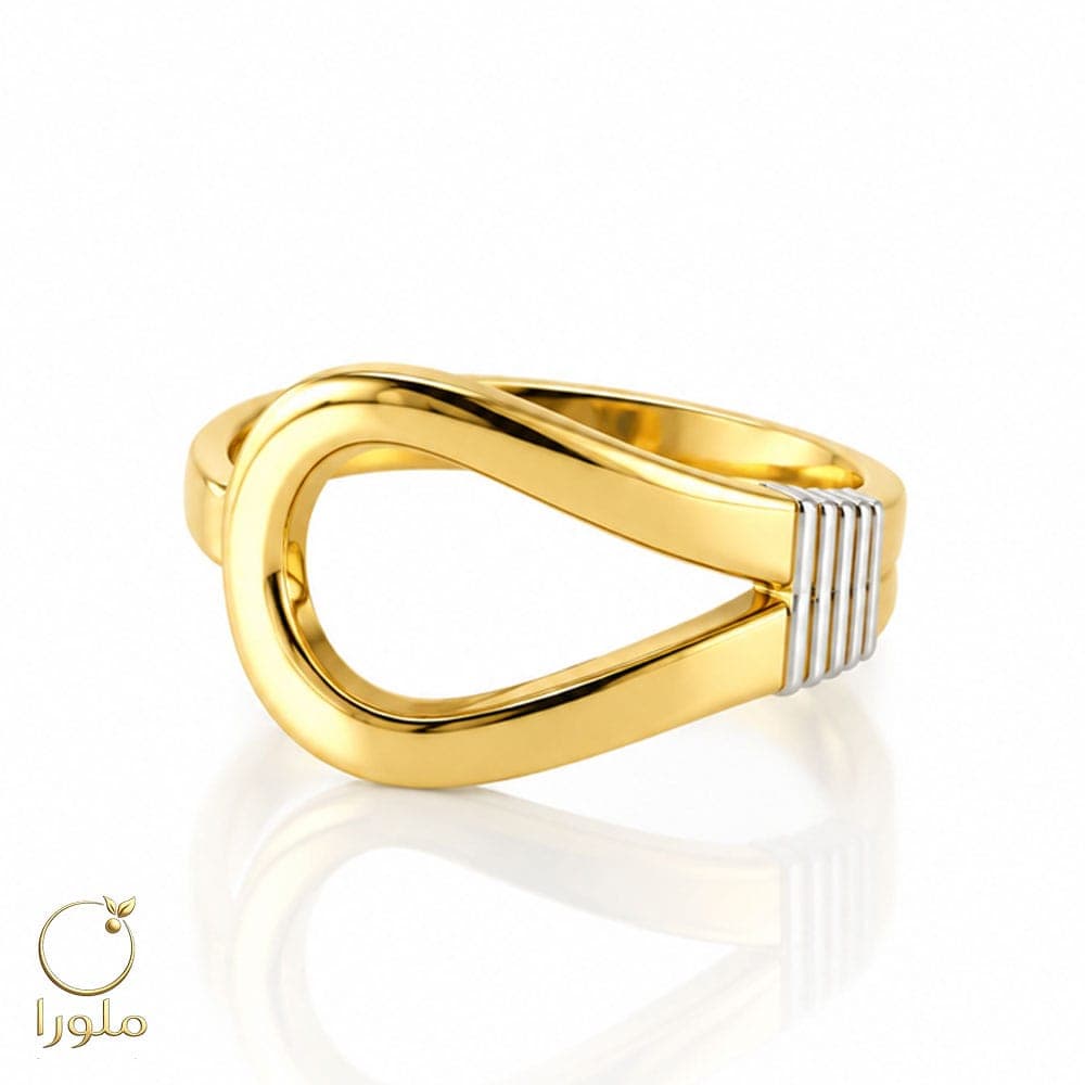 انگشتر طرح اشک طلا مدل هندسی کد 23013