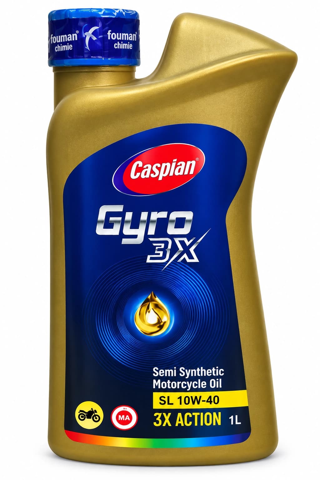 روغن موتور کاسپین Gyro 3X مدل 10W-40 MA حجم 1 لیتر