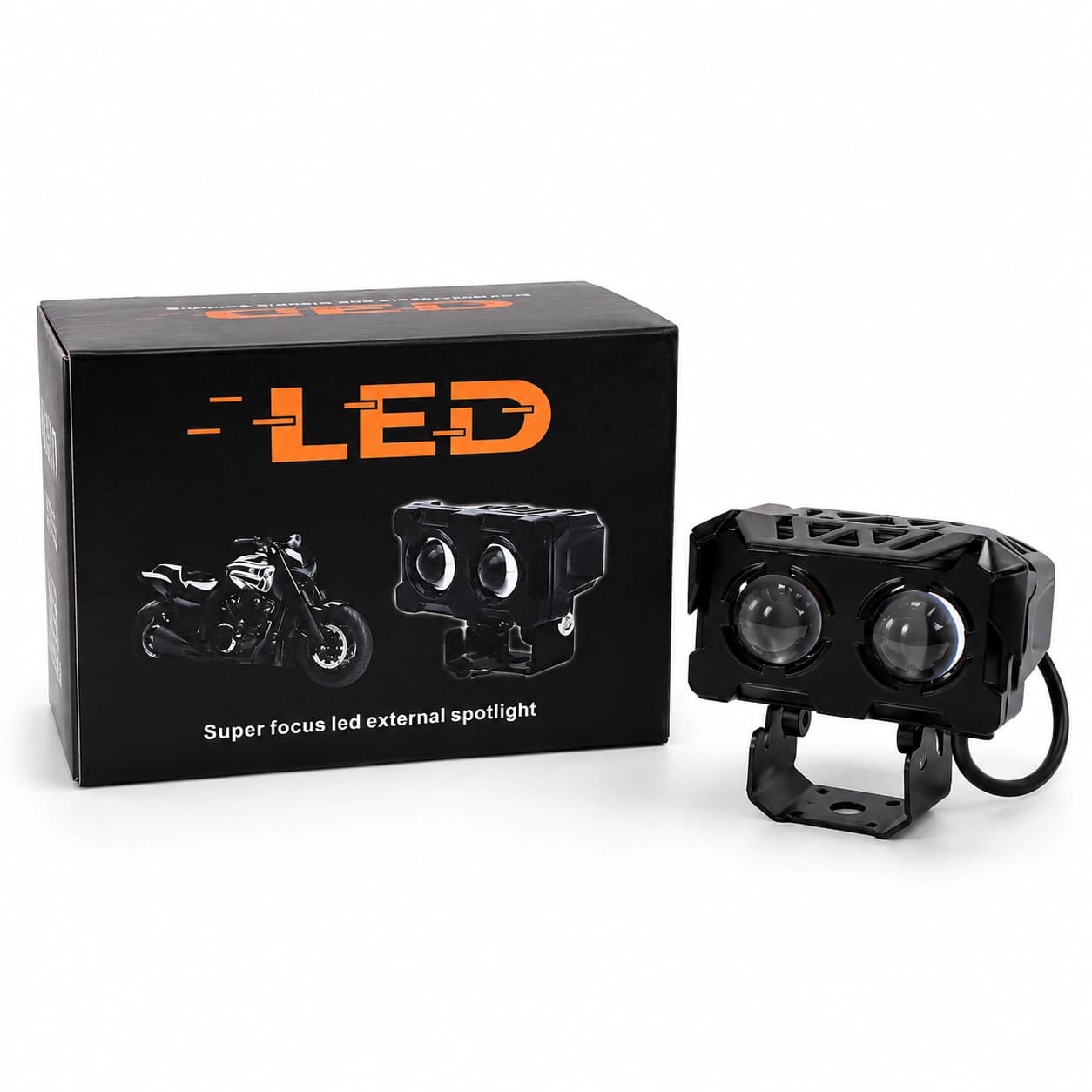 پروژکتور LED دو لنز موتور سیکلت مدل Super Focus