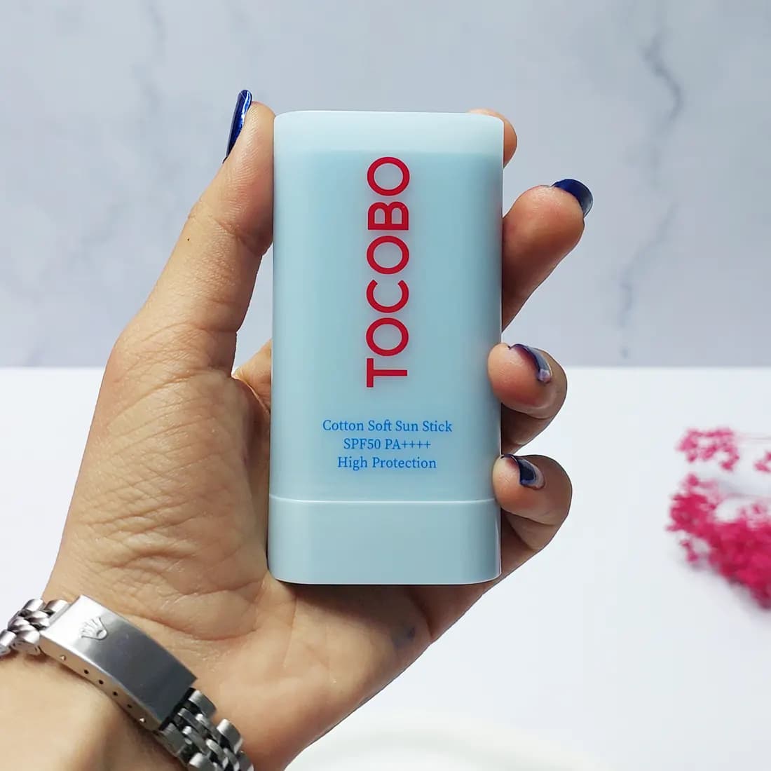 ضد آفتاب استیکی توکوبو اصل با SPF 50 حاوی عصاره پنبه کتان