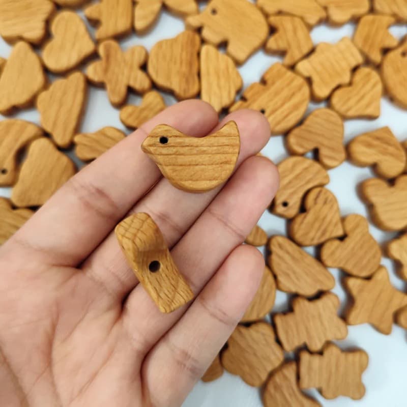 مهره چوبی گنجشک روغن زده (1عدد)