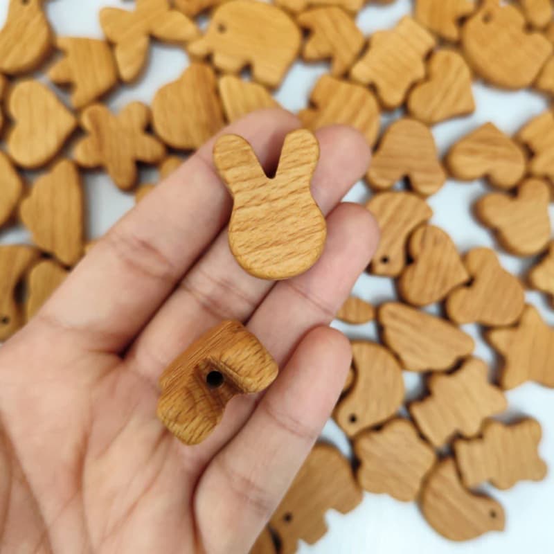 مهره چوبی راش خرگوش روغن زده (1عدد)