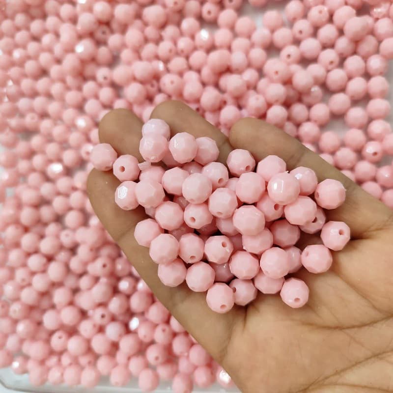 مهره رنگی ایرانی زنبوری 8میل گلبهی(100گرم) — تصویر ۳