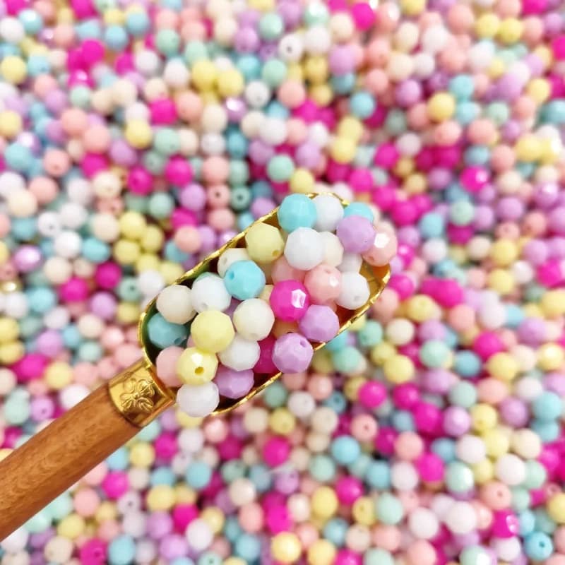 مهره رنگی ایرانی زنبوری 8میل رنگارنگ(100گرم)
