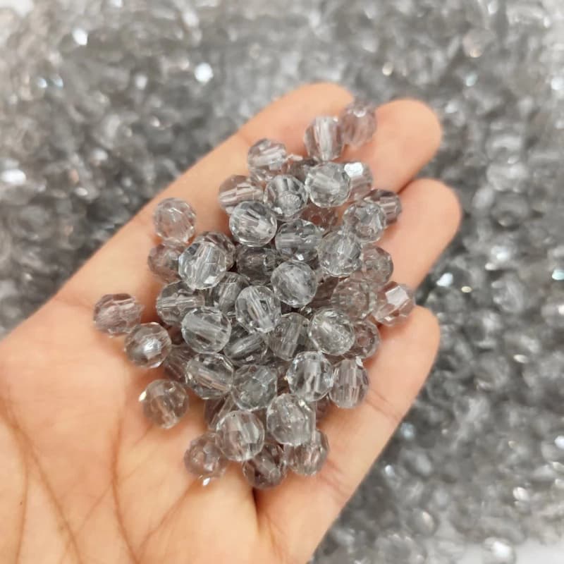 مهره رنگی ایرانی زنبوری شفاف 8میل دودی(100گرم) — تصویر ۳