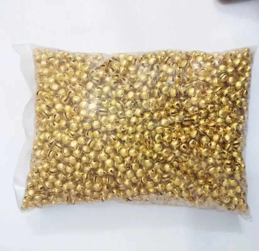 زنگوله چاکدار ریز طلایی 6میل عمده(یک کیلویی)حدود 3000 عدد
