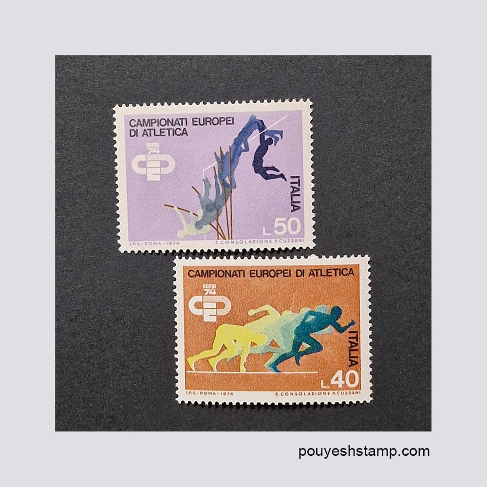 تمبر ایتالیا_مسابقات دومیدانی 1974