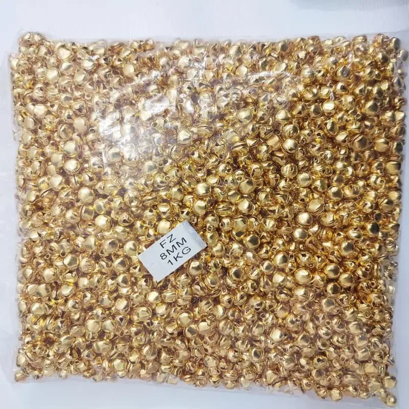 زنگوله چاکدار طلایی 8میل عمده (یک کیلویی)حدود3500 عدد