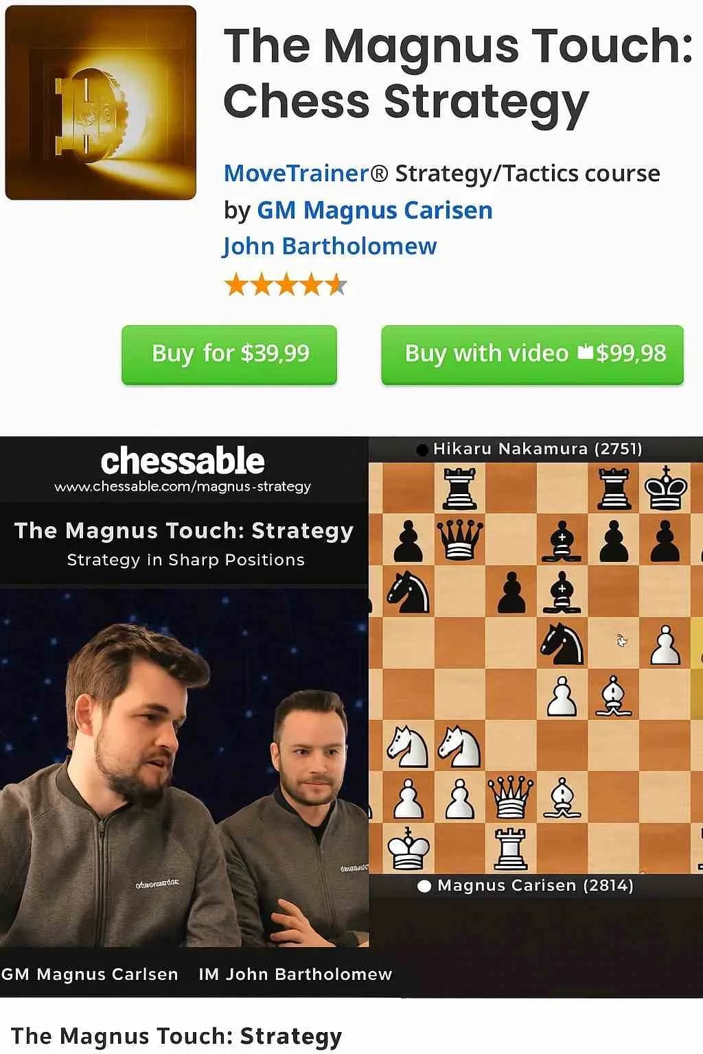 پکیج آموزش شطرنج با مگنوس کارلسن | The Magnus Touch – استراتژی پیشرفته