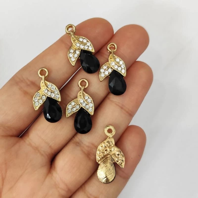 پک خرج کار اشکی نگین دار مشکی(5عددی)