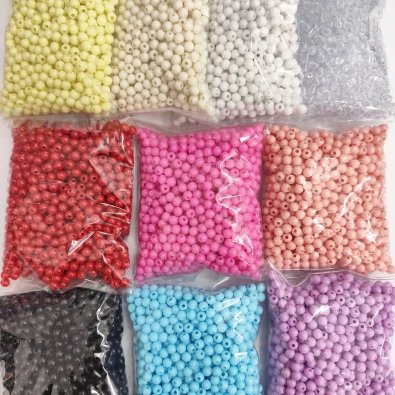 پک مهره رنگی ایرانی دایره 6میل 1000گرمی(10رنگ هر رنگ 100گرم)
