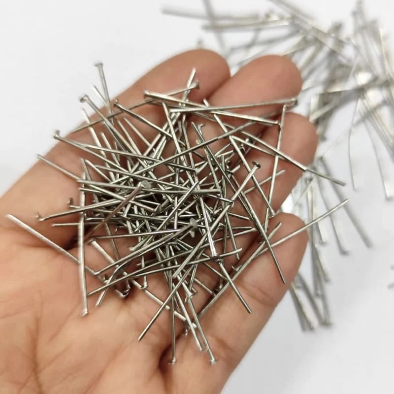 میخ ته صاف نقره ای 2سانت (20گرمی) عمده و جزئی