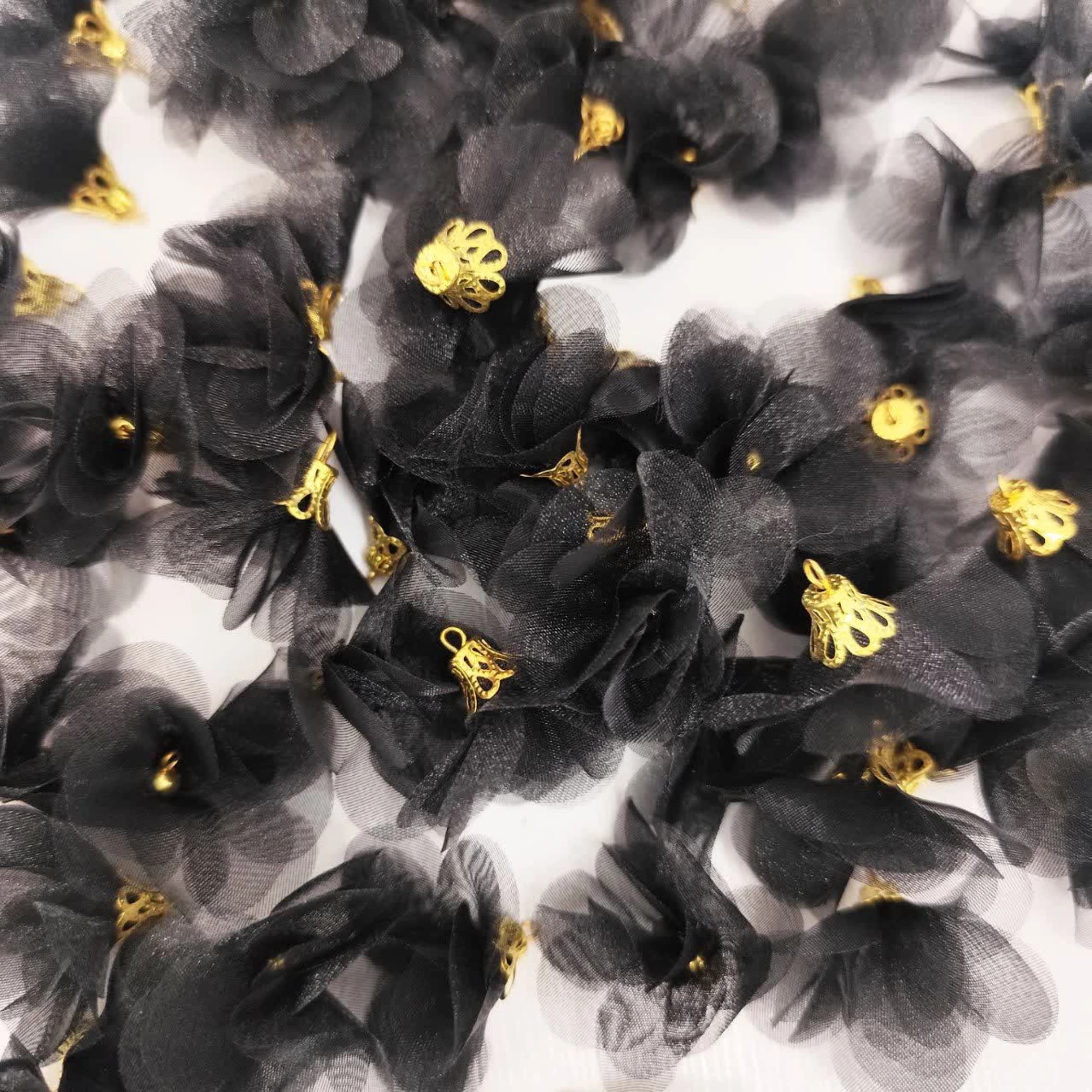 منگوله گل مشکی (۱۰عددی) — تصویر ۲