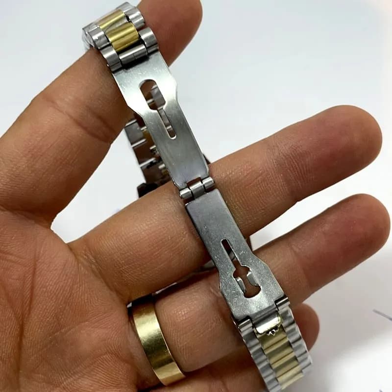 ساعت زنانه رولکس دیت جاست – دورنگ – صفحه آبی شبکه ای – کیفیت AAA – 113401 — تصویر ۴