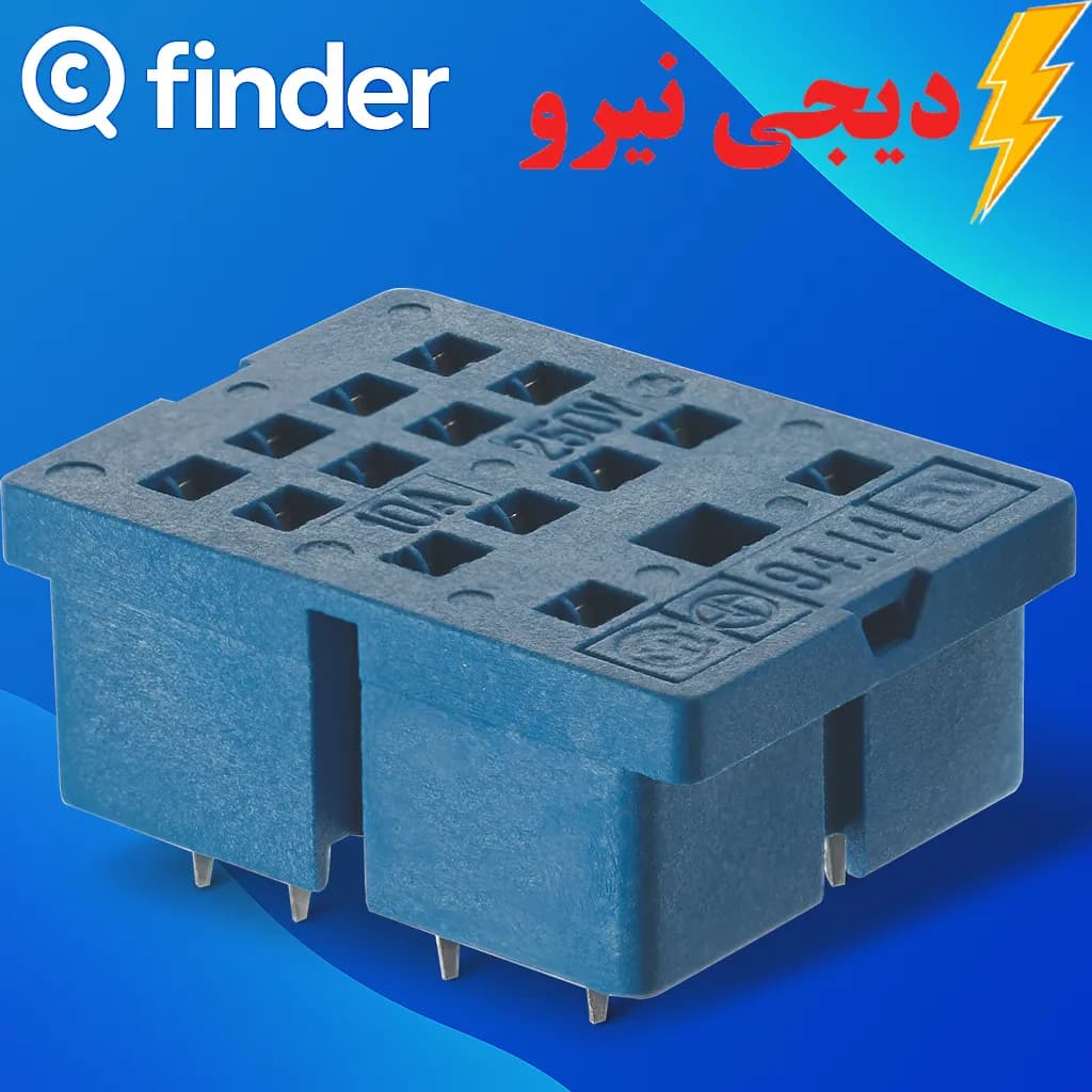 سوکت 14 پایه 9414 فیندر (FINDER) نصب رله‌های فیندر مدل‌های 5532 و 5534